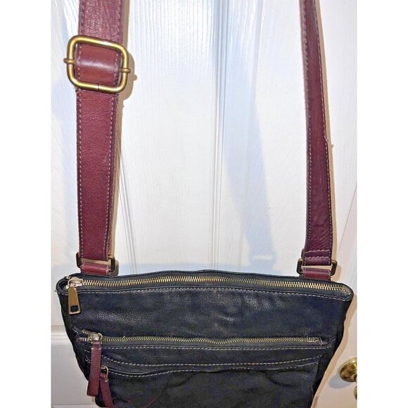 FOSSIL Corey Large Crossbody Bag Black Leather Messenger Bag Purse - Picture 5 of 14